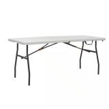 HDX 6 ft Almond/Bronze Table Seats 6