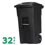 Toter 32-Gallon Black Rolling Trash Can