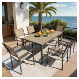 (Table only) Alfresco Bronze 7-Piece Outdoor Dini