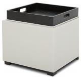 CHITA Storage Ottoman Cube with Tray Lid