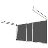 16x7 ft Roll-Up Garage Screen - Brown Frame