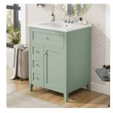 Freestanding Green 24-in Single Sink Bathroom Van