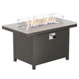 ALAULM Propane Fire Pit Table with Flame