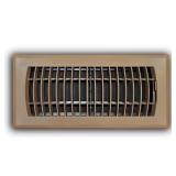 4x10 1-Way Plastic Floor Register Brown
