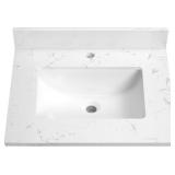 24"x22" Engineered Stone Vanity Top with Sink