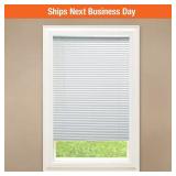 White Cordless Vinyl Mini Blinds 1" Slats 48H