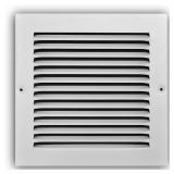 8 in. x 8 in. Steel Return Air Grille in White