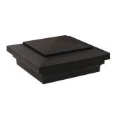 4 in. x 4 in. Black Craftsman Post Cap