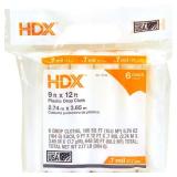 9 ft. x 12 ft. Clear Plastic Drop Cloths