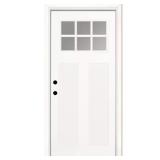 36x80 6 Lite Clear Craftsman Front Door