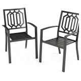 PHI VILLA Patio Dining Chairs Set of 2