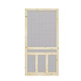 36x80 3-Lite Hinged Screen Door, Pine