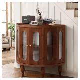 Walnut 17.71 in. H File Cabinet with Door