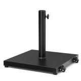 40-lb Outdoor Umbrella Base w/ Wheels Black