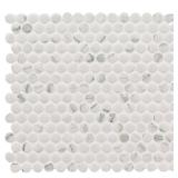 Carrara Penny Round Mosaic Tile 12"x12" 6mm