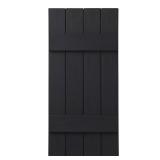(2) 15 in. x 35 in. 4-Board Shutter Black