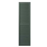 15 x 63 in. Open Louvered Shutters, Green
