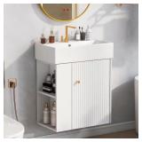 Vivian 21.6 in. Floating White Bath Vanity