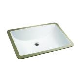 Rectangle Undermounted Bathroom Sink in White
