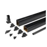 (5) Enhance 6 ft x 36 in Charcoal Rail Kit