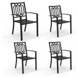 PHI VILLA Patio Dining Chairs Set of 4