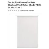 (3) 73.25" x 72" Beige Roller Shade