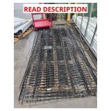 Metal black fence