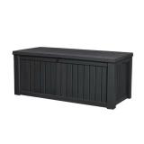150 Gal Deck Box Resin Grey Outdoor Storage