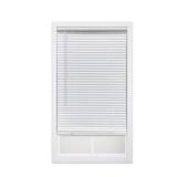 White Cordless Mini Blinds 1in Slats 47x60
