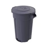 44 gal Grey Trash Can with Domed Lid