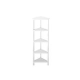 NewRidge 4-Tier Corner Wooden Bookcase White