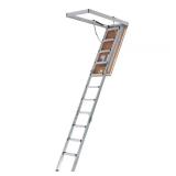 Insulated Aluminum Attic Ladder, 375 lbs