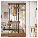TribeSigns 71" Brown Wood Room Divider