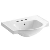 KOHLER Veer 8-in H White Pedestal Sink Top