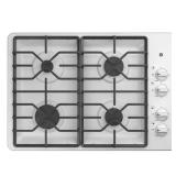 30 in. Gas Cooktop - White, 4 Burners