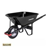 6 cu ft Steel Wheelbarrow with Flat Free Tire