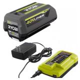 40V Lithium-Ion 4.0 Ah Battery and Charger-See ph