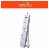 3 ft. 4-Outlet White Surge Protector w/ USB