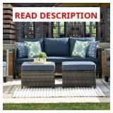 Patio Set Of 3-Seat Sofa & (2) Ottoman