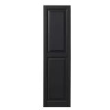 15 in. x 63 in. Raised Panel Shutters   Black