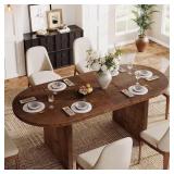 Roessler Farmhouse Walnut Dining Table 62.99"