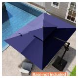 Double Top 11x9 Cantilever Umbrella NavyBlue