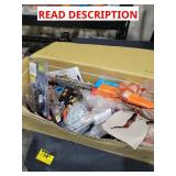 Box Lot: Plumbing, Electrical Items & Odds Ends