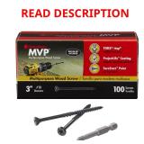 FastenMaster MVP 3 in. Torx Ttap Screws 100 pk