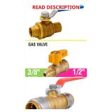 Assorted Plumbing Ball Valves & Shut Off Valves