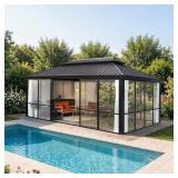 Sunroom Gazebo with Curtains and PC Walls