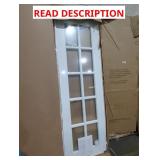 80" x 24" White Slab Door w/ Windows