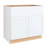 Courtland 36W Sink Base, Polar White-Damaged, see