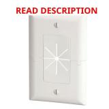 White 1-Gang Wall Plate, 1-Decor/1-Rocker
