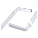 66 in. - 120 in. Single Curtain Rod in White